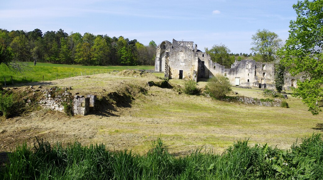 Ruines de l'abbaye de Boschaud, commune de Villars, Dordogne, France