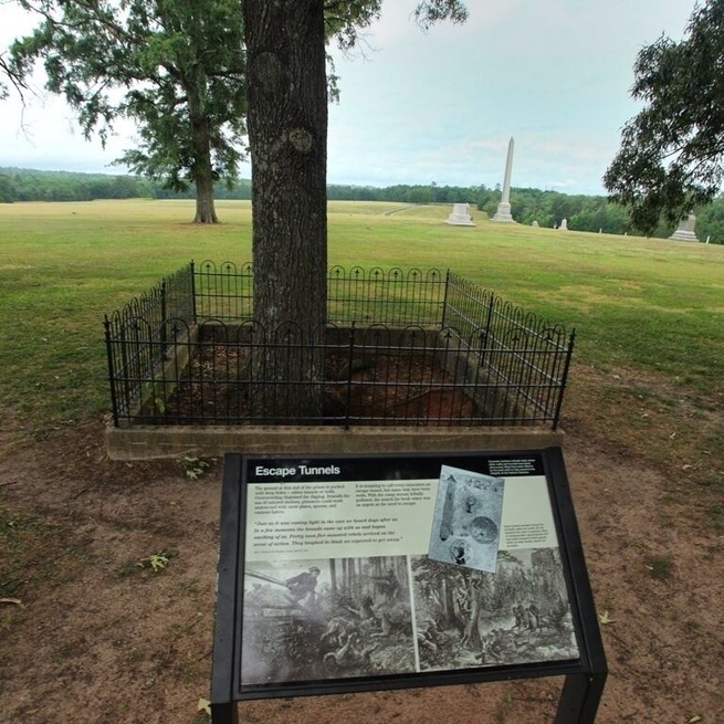 Escape tunnels were a common way of trying to escape. But Andersonville was miles away from any major town, and the large field the camp was located in made it difficult to be unnoticed as you tried to tunnel hundreds of yards. There are two tunnels on site still visible to this day.