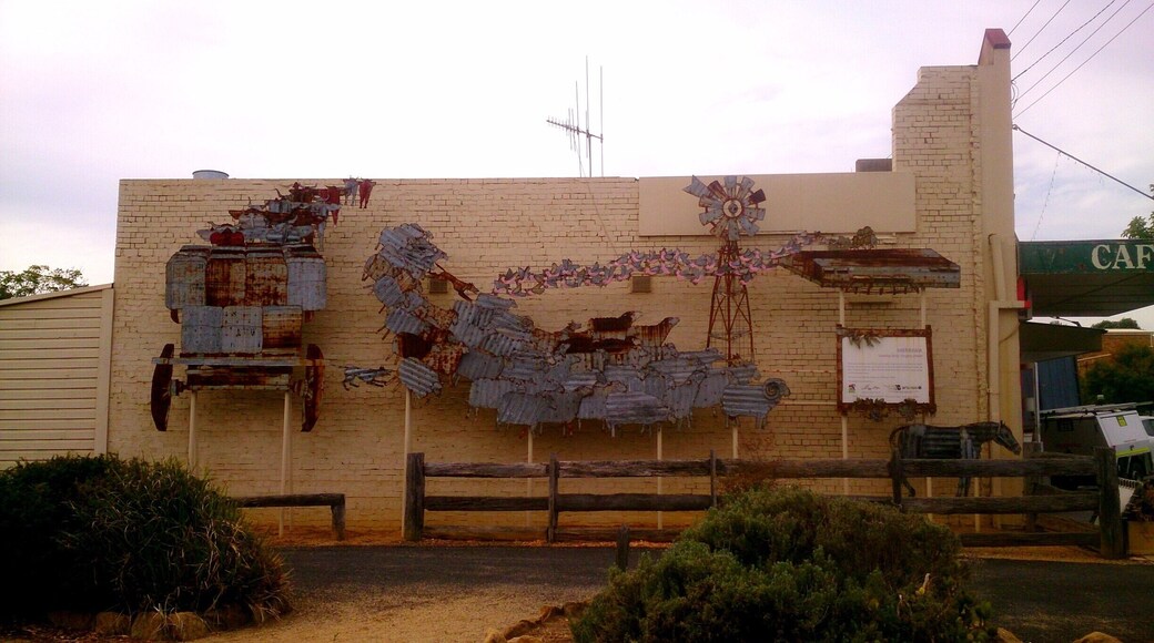 Merriwa to a tee... this is found as you walk towards the info centre. Its a beautiful Country town in the northern Hunter Region. Farming Country. Large Sheep, Cattle and Horse properties. I just liked this.