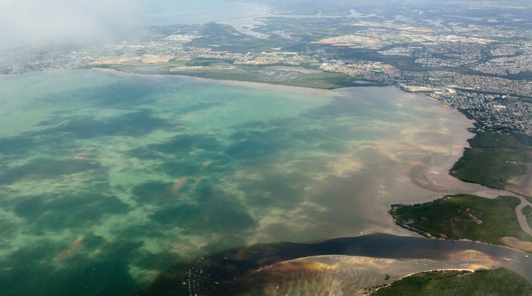 Aerial view of Deception Bay in Queensland.