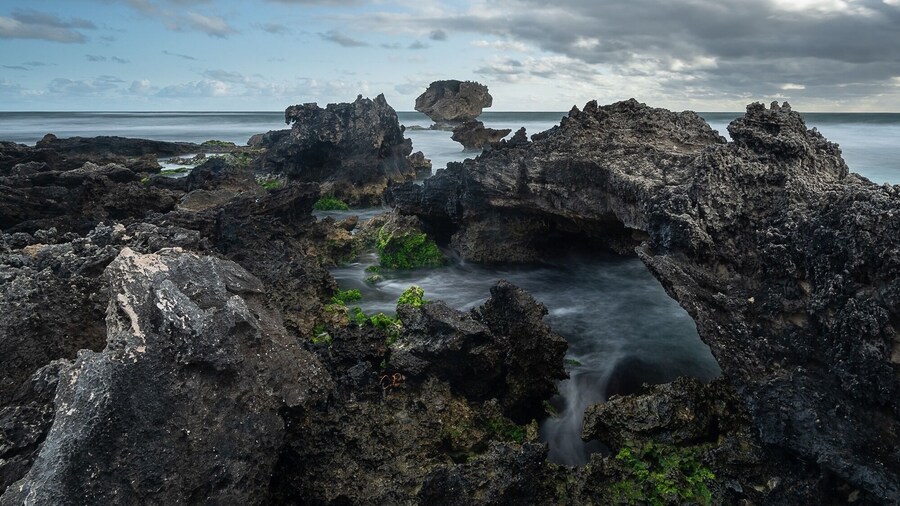 Nice rock formations at Point Peron near Rockingham Western Australia.