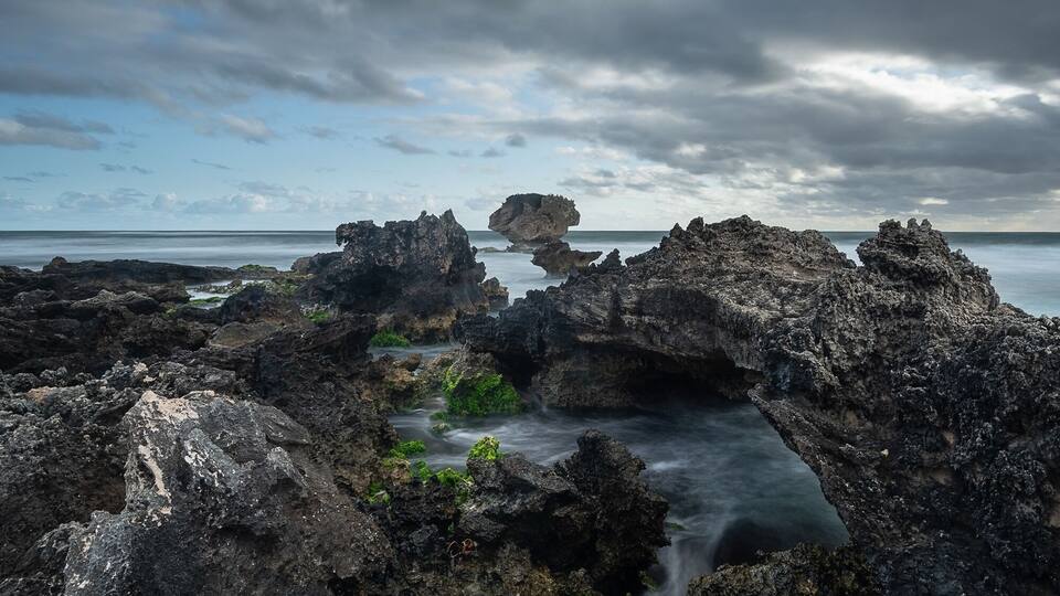 Nice rock formations at Point Peron near Rockingham Western Australia.