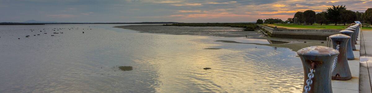 Sunset over the lagoon, Port Albert, Victoria, Australia