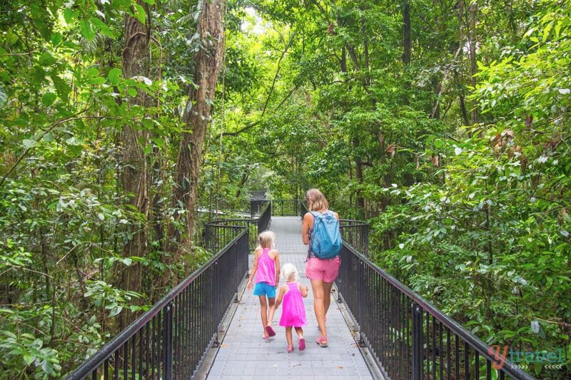 Mossman Gorge is at the southern most end (and my favourite part) of the Daintree Rainforest.

It’s ancient, pristine and full of high vibrational energy. Mossman Gorge is free to enter but you do have to purchase a pass to catch the shuttle bus into the main walking area. Or you can walk the 2km yourself.

A boardwalk takes you to the Mossman River and a beautiful swimming area. The river can be dangerous after heavy rain, which is why it was recommended we not swim when we visited.

The Mossman River water is said to be the second most purest in the world.