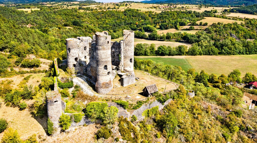 Ruins of Domeyrat Castle in Auvergne, France