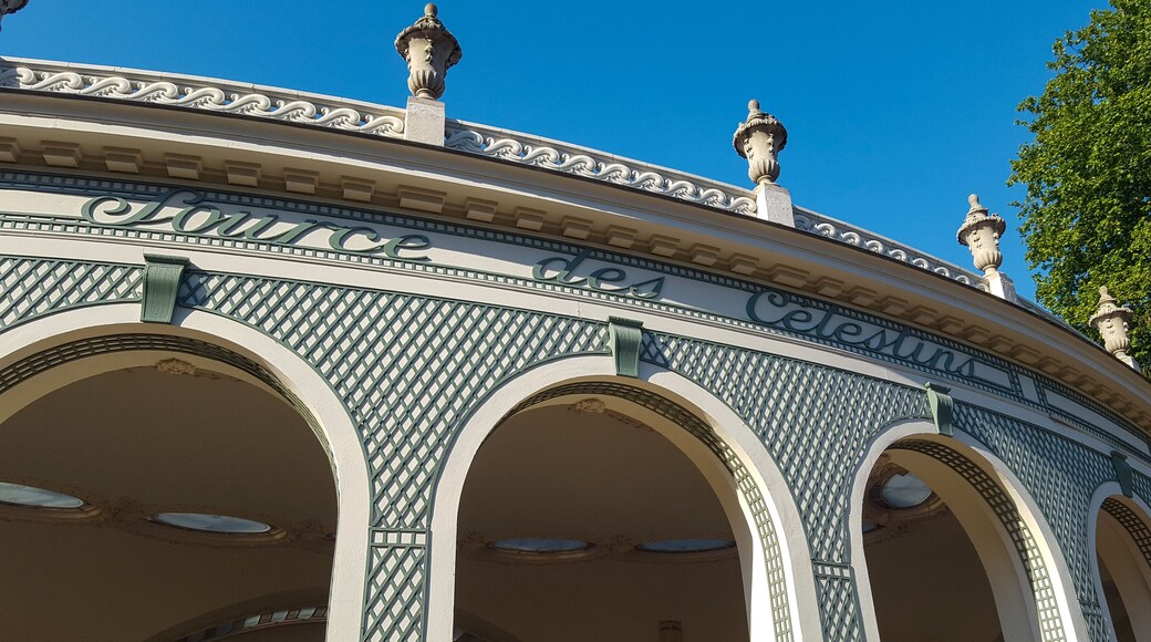 building entrance source water of the Celestials in Vichy celestins in france