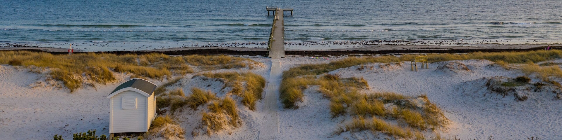 Drone photograph of Ljunghusen in southern Sweden outside of Malmö