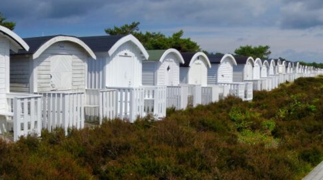 These are the rows of beach cabanas found in Ljunghusen, at the very southern tip of Sweden. Great weather, wonderful people, and just 30 minutes from Malmo, Sweden and Copenhagen, Denmark. Water was a bit cold for this American, but our Swedish friends love it!