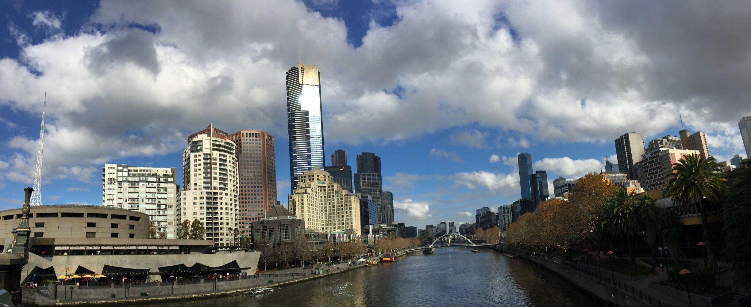 An autumn day of the Yarra river, South Bank, Melbourne