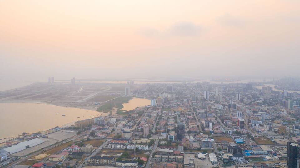 Sunser across Eko atlantic lagos