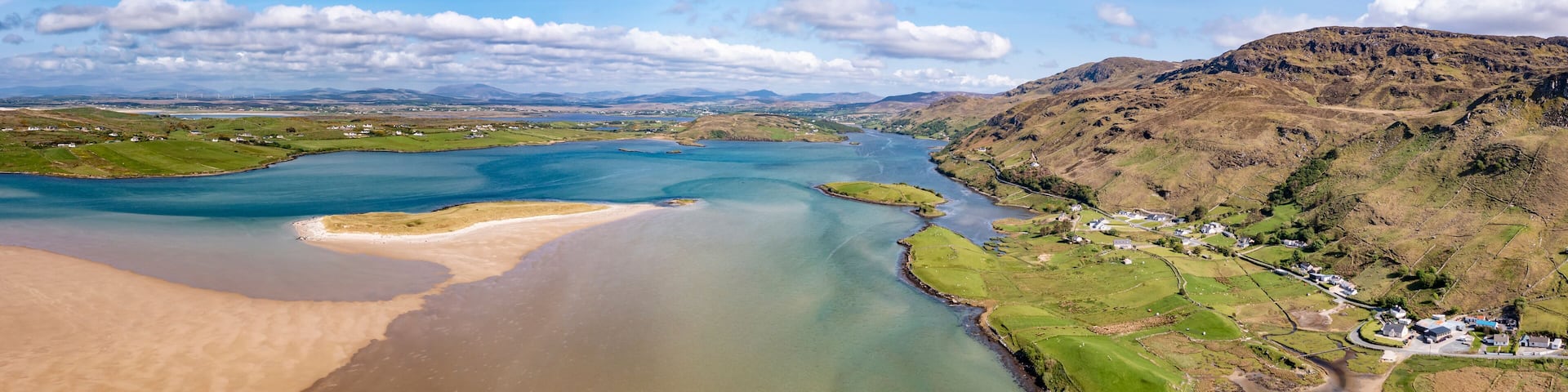 Aerial view of the Laconnell and Townland of Illancreeve, Lackaduff - County Donegal, Ireland