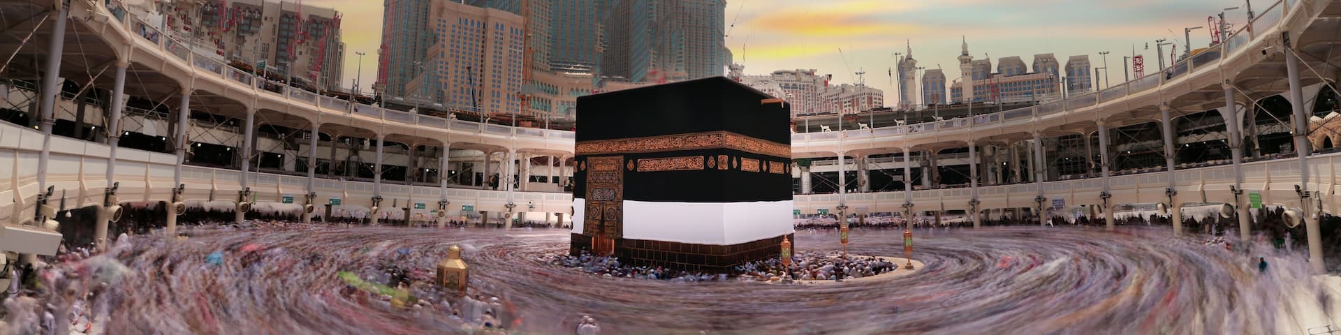 The Kaaba or Kaaba Sharif is the stone structure at the centre of the Masjid al-Haram, the most important mosque in Islam, located in Mecca, Saudi Arabia.