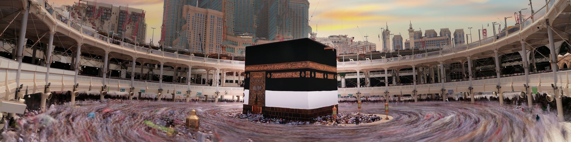The Kaaba or Kaaba Sharif is the stone structure at the centre of the Masjid al-Haram, the most important mosque in Islam, located in Mecca, Saudi Arabia.