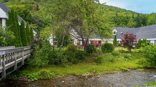 Cape Breton Island, Nova Scotia, Canada: Glenora Distillery. Home of Canada's First Single Malt Whisky, Glen Breton Rare whisky. Gardens, McAulay Brook, hotel and pub.