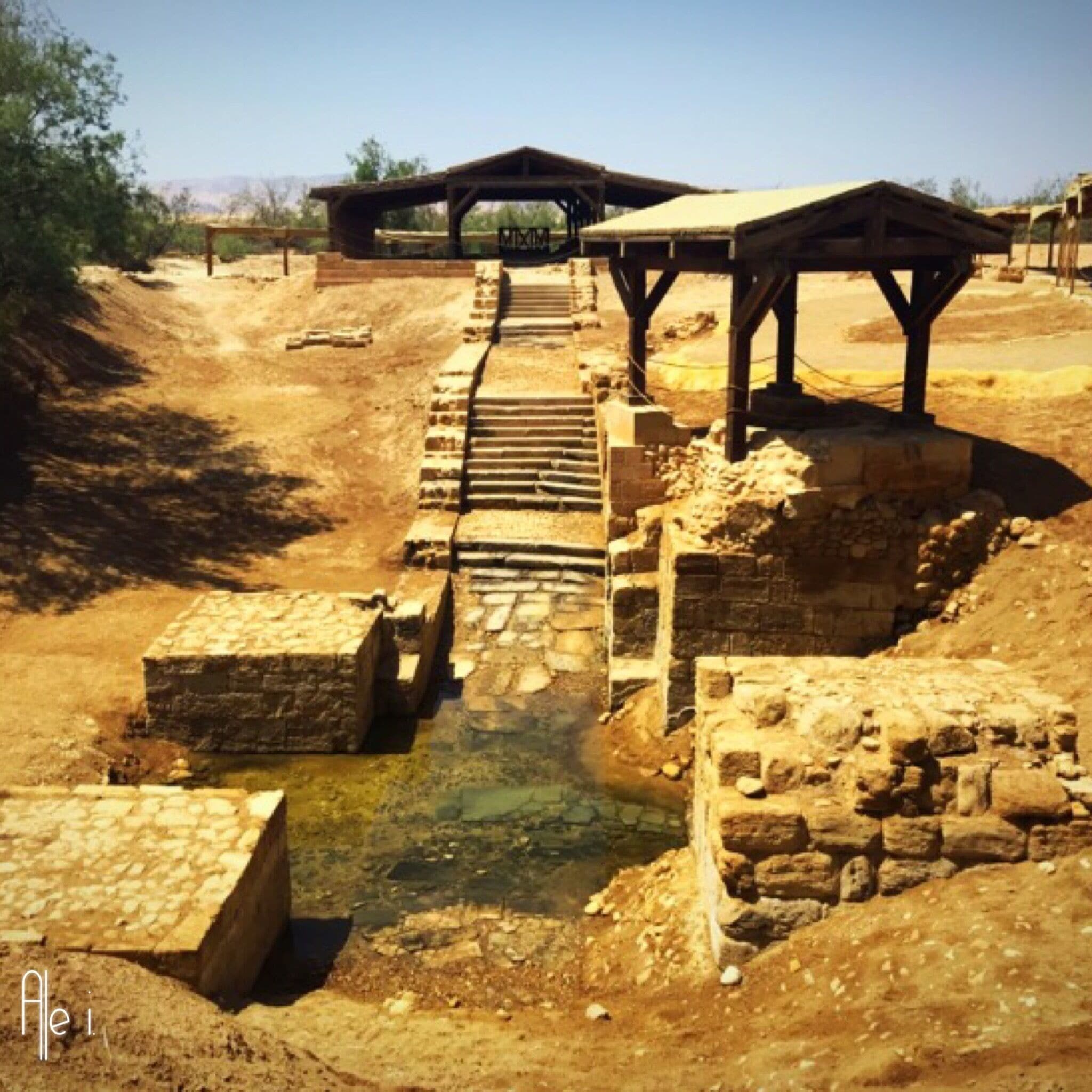 Jesus Baptism site. When you get there, you park and go to the ticket office, a van will take you to this site along with a guide who explains all points of interest. #Jordan #JordanRiver #Jesus 