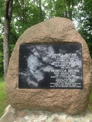 Daniel Boone grave site, Warren County, Missouri.