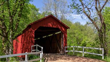 Sandy Creek Covered Bridge near Hillsboro, in Jefferson County Missouri
