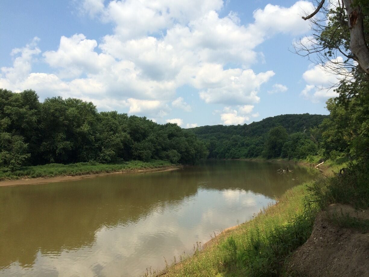 Stroller friendly trail along the river!