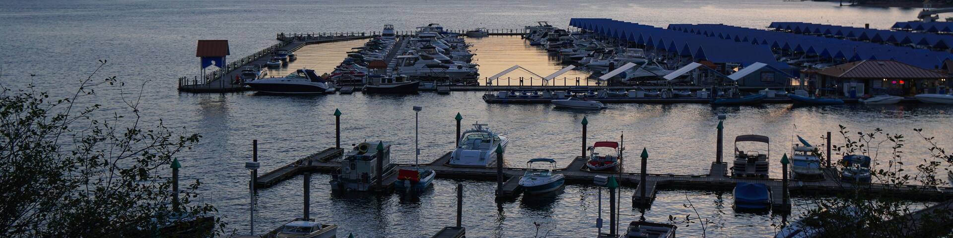 Sunset over the Dock in Coeur D'Alene