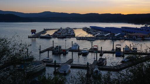 Sunset over the Dock in Coeur D'Alene