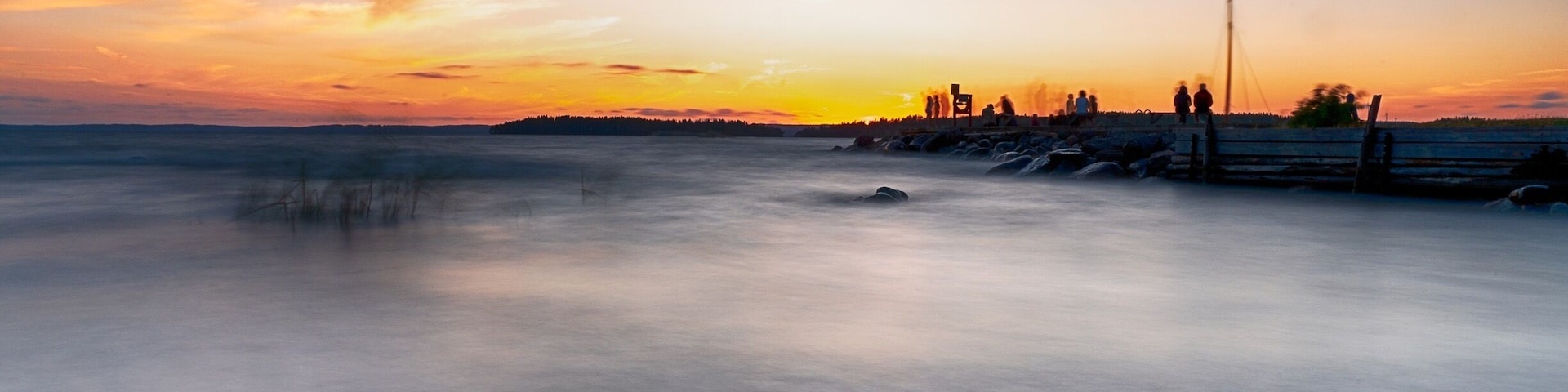 Sunset at lake Unden, Camping Tiveden.