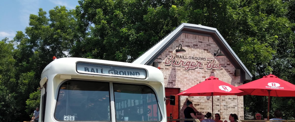 Check out the burger place where you sit on the bus.