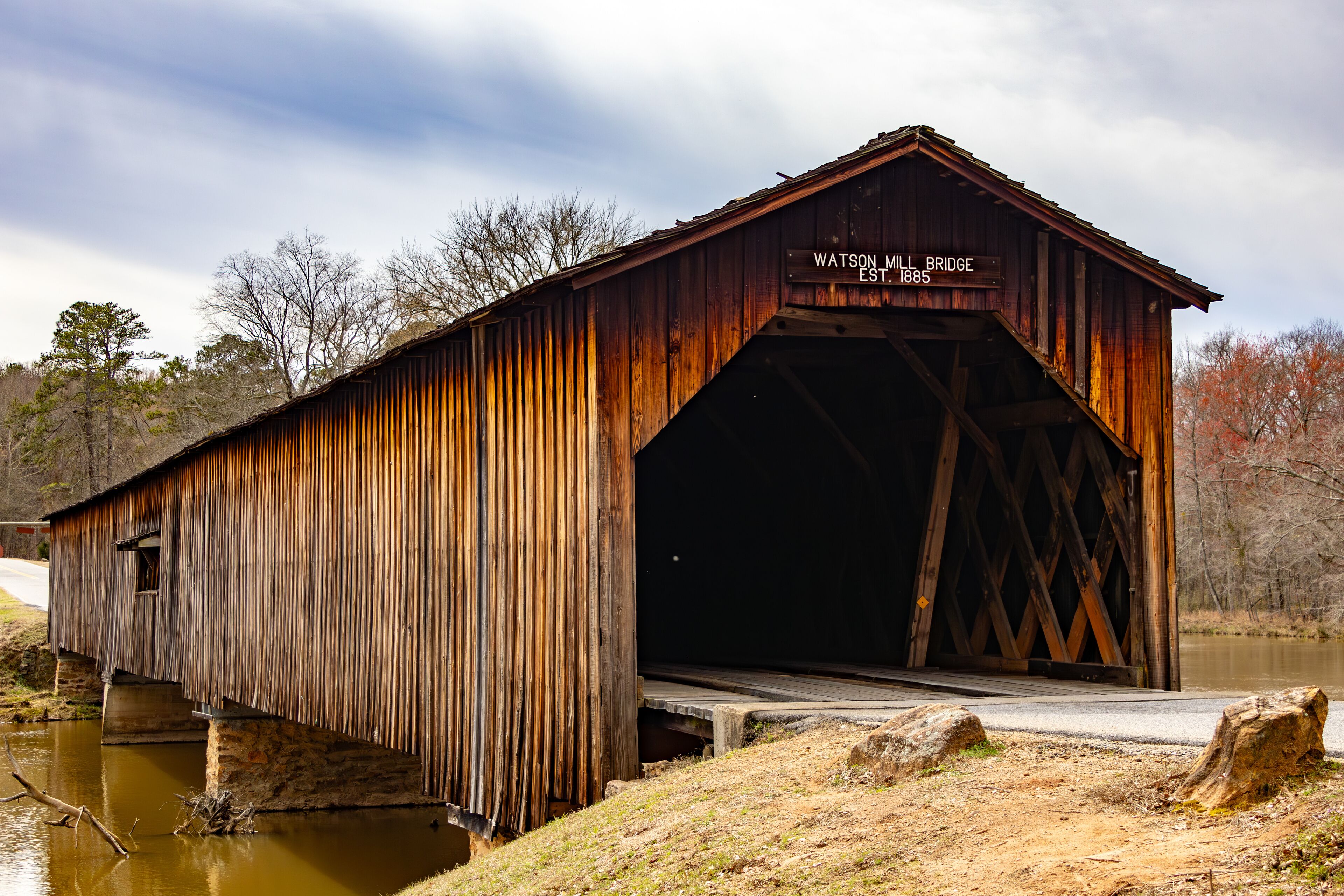 Covered Bridge at Watson Mill State Park in Comer Georgia