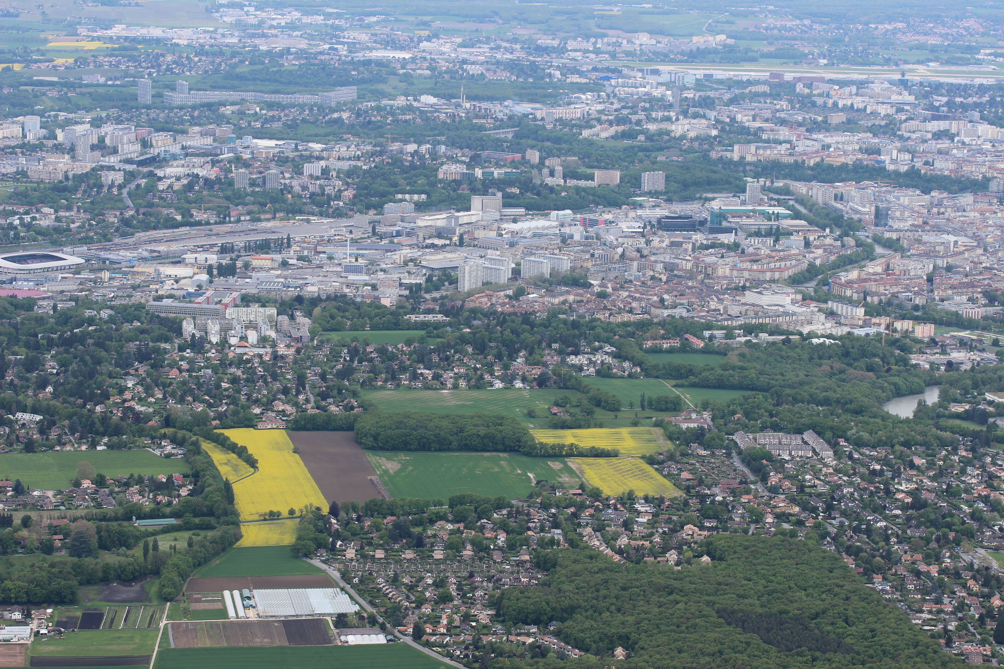 View onto Geneva from the Salève