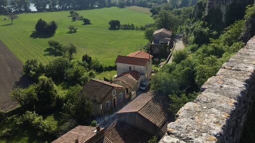 View from top of the rock.