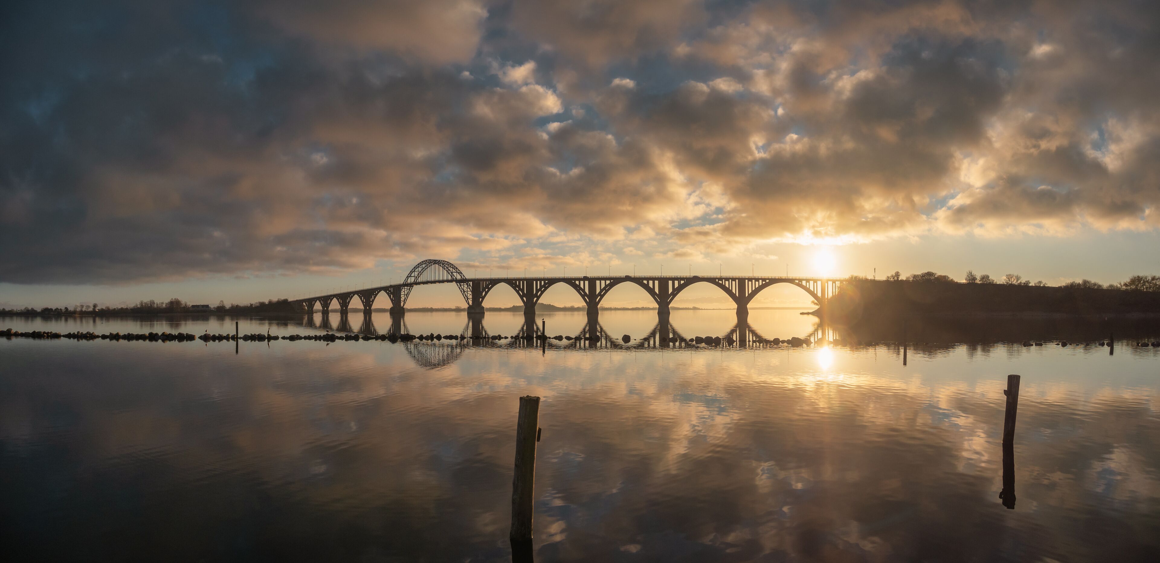 Bridge queen Alexandrine vintage bridge in the rural archipelago, Denmark