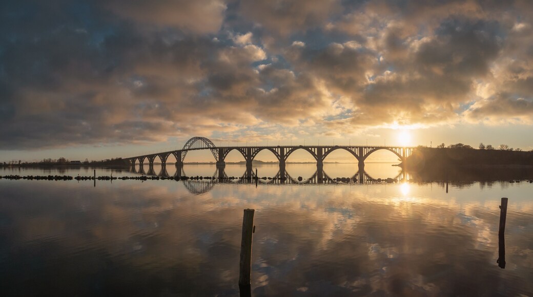 Bridge queen Alexandrine vintage bridge in the rural archipelago, Denmark