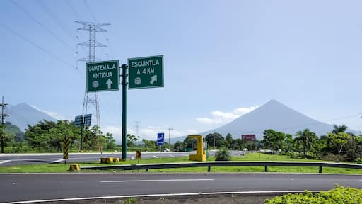 View of RN-14 a road at the Guatemalan Bocacosta, transition zone between the warm regions of the tropical plains and the cold heights of the foothills