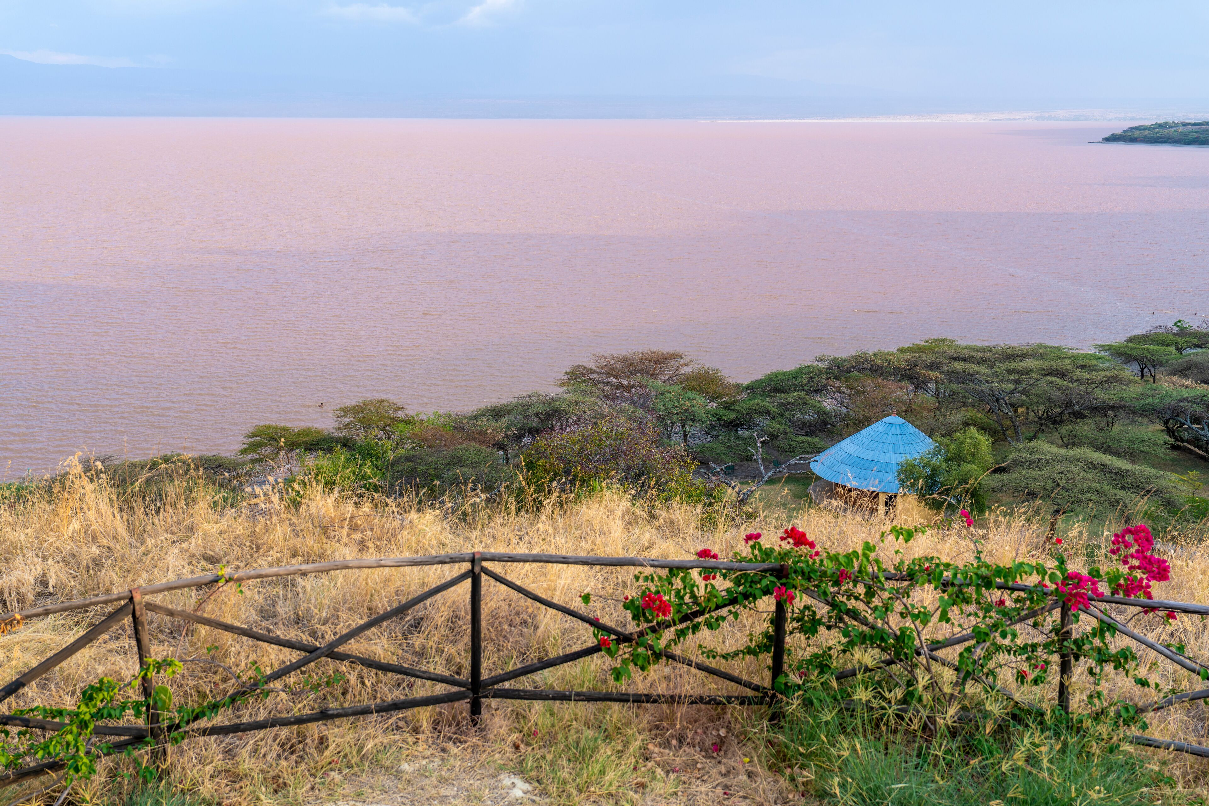 Ethiopia, view on Lake Langano in South Ethiopia. Part of the Rift Valley
