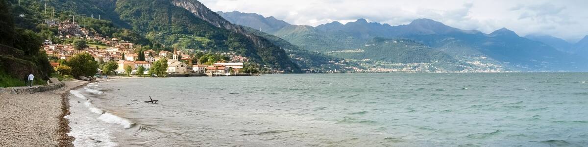 Panorama of the country overlooking Lake Como