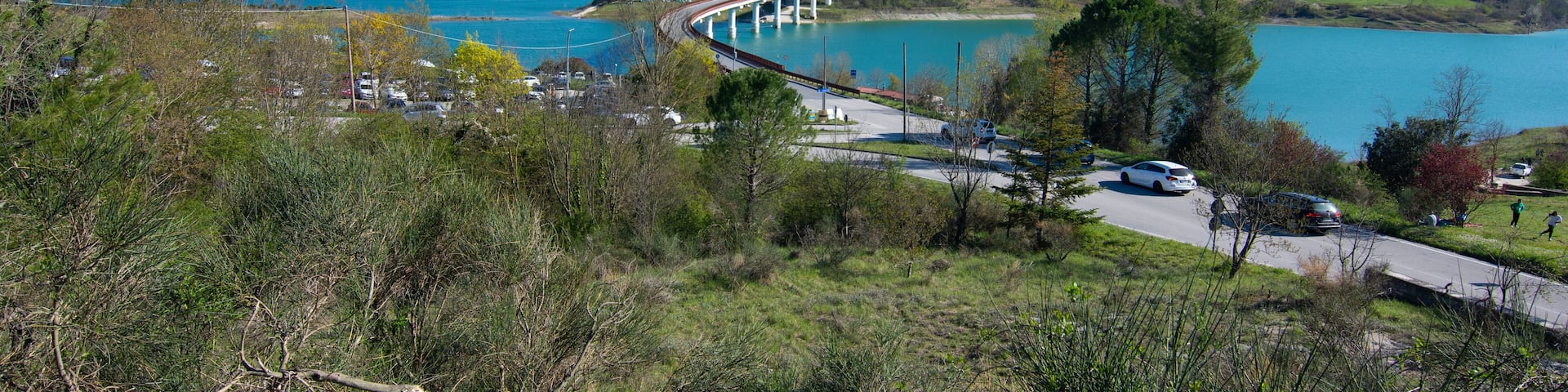 italy marche region Beautiful view of Cingoli lake