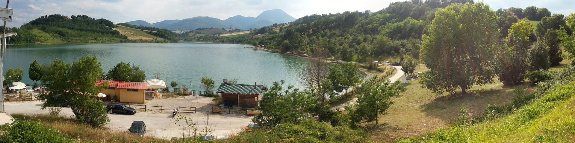 Panoramica Lago di Cingoli , Italy ,Summer