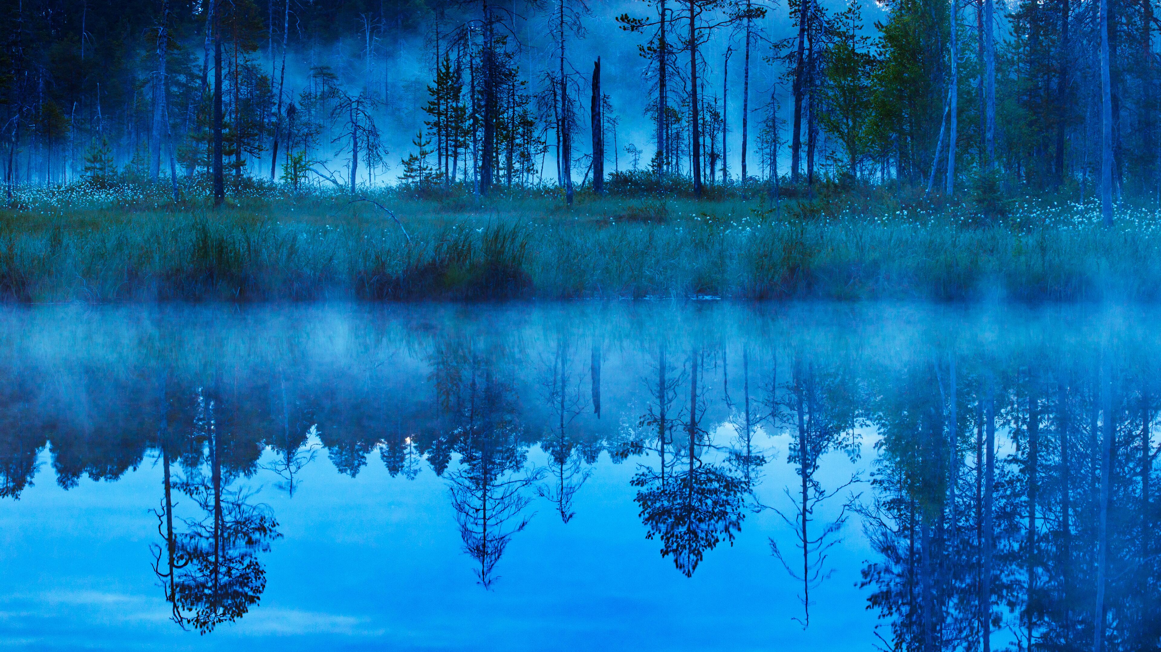 Landschaft in Finnland, Kajaani, Karelien