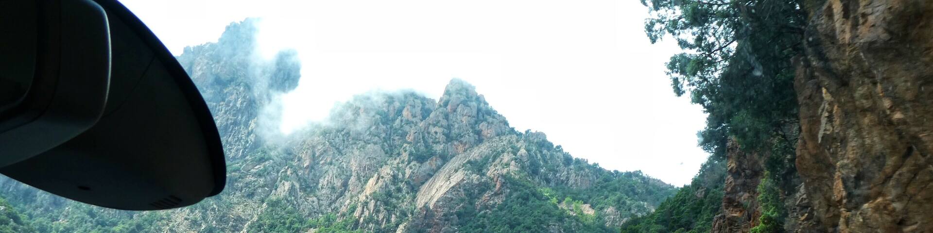 Driving the scary D84 on Corsica from Porto to Corte