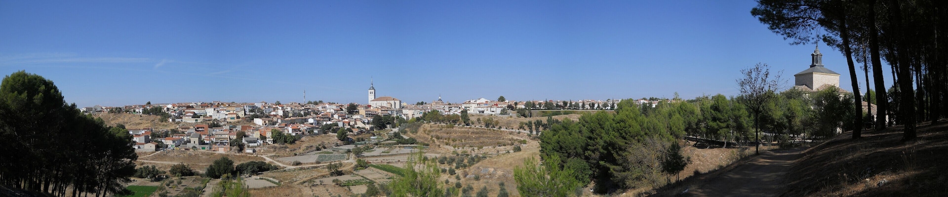 Vista de Colmenar de Oreja, Madrid, España visto desde la ermita del Cristo del Humilladero