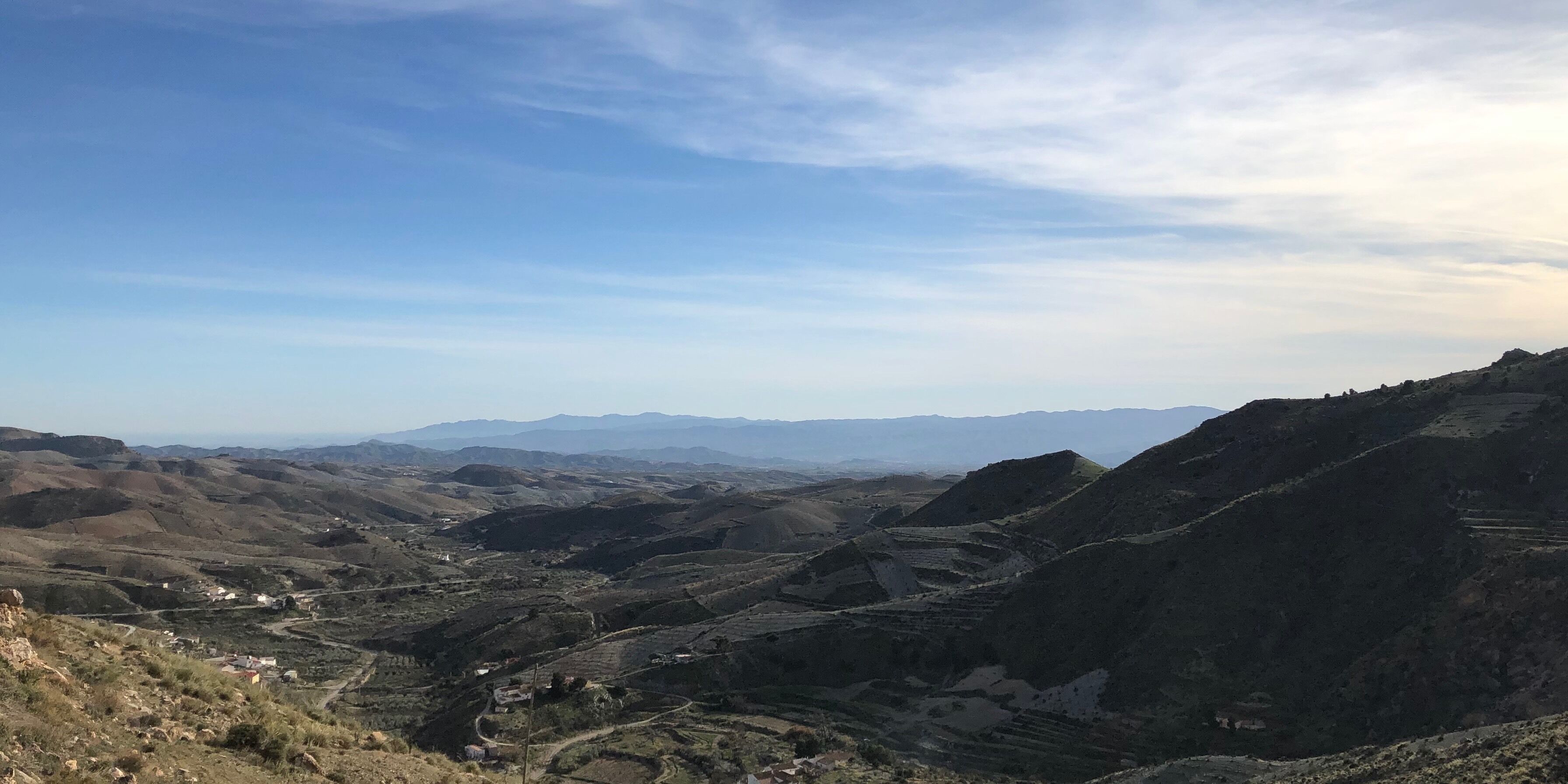 Views down the valley from Santuario de Nuestra Señora del Saliente. Looking towards Albox.