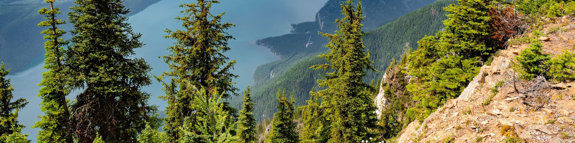 Lavina Fire lookout, view, Kootenay mountains near Kaslo BC