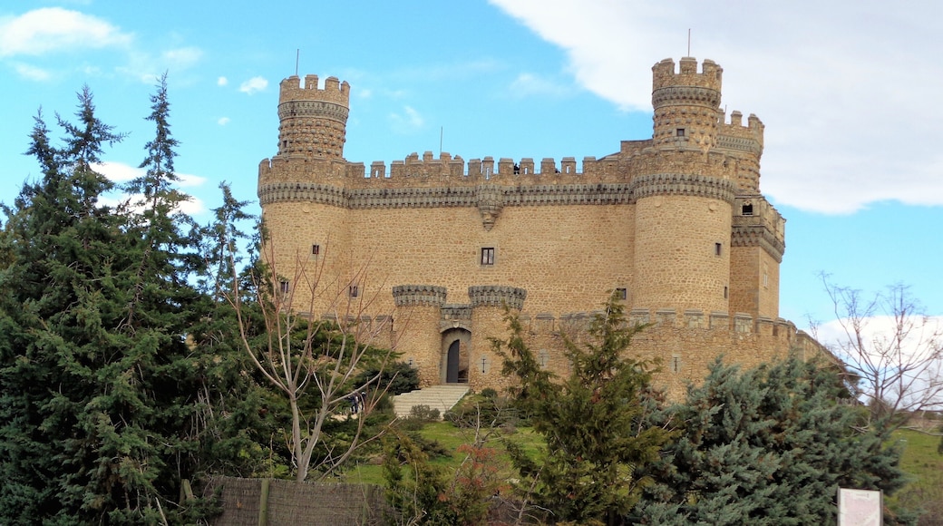 The New Castle of Manzanares el Real, also known as Castle of los Mendoza, is a palace-fortress erected in the 15th century in the town of Manzanares el Real (Community of Madrid, Spain), next to the Santillana reservoir at the foot of Sierra de Guadarrama mountain range. A must-see for anyone going to Madrid! One of the most interesting castles I've visited.