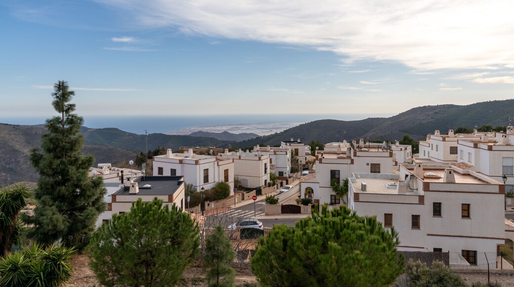 view of the idyllic whitewashed Andalusian village of Enix in the backcountry of Almeria Province