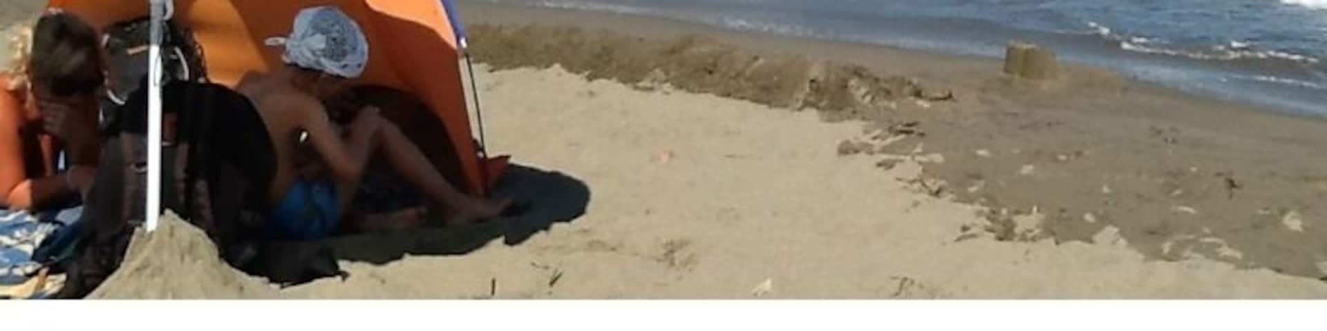 Isleta del Moro en el parque natural de Cabo de Gata en Andalucia. Una playa solo para nosotros :-)