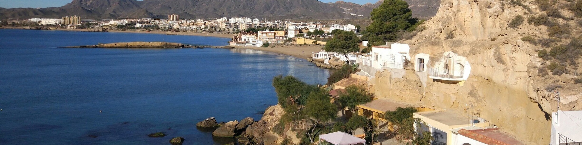Cave houses on a sunny February day