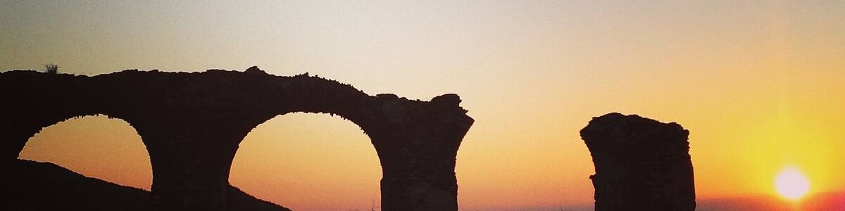 On the way to Villaricos from Pulpi are these old ruins (perhaps an old mine). Love sunrise #instone