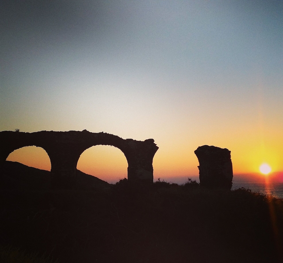 On the way to Villaricos from Pulpi are these old ruins (perhaps an old mine). Love sunrise #instone