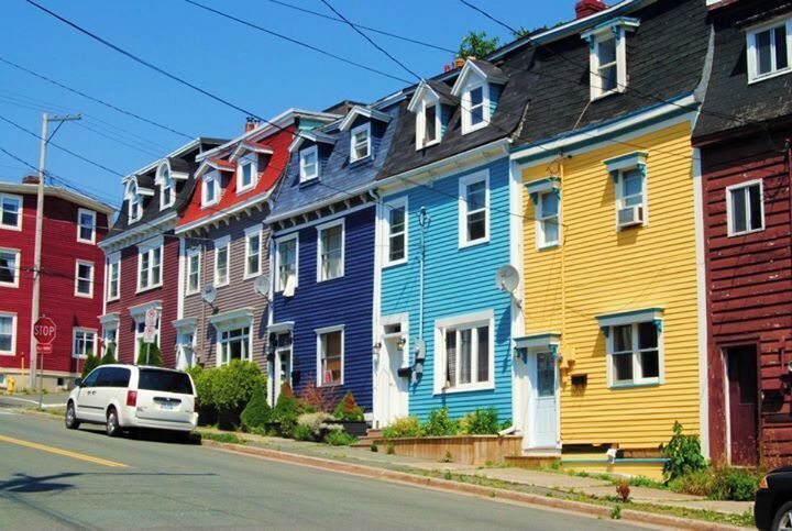 Row houses on the streets of downtown St. John's. We have character in Newfoundland :)