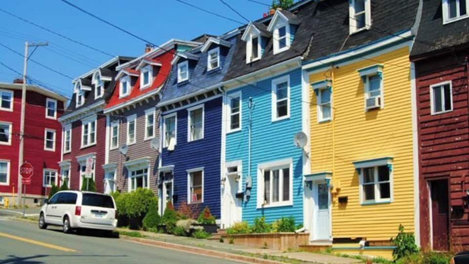 Row houses on the streets of downtown St. John's. We have character in Newfoundland :)