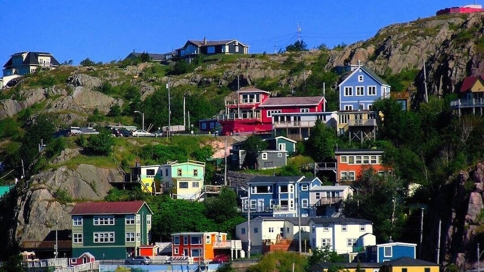View of Lower Battery in St. John's, Newfoundland. taken from East Coast Trail at Fort Amherst, summer 2016